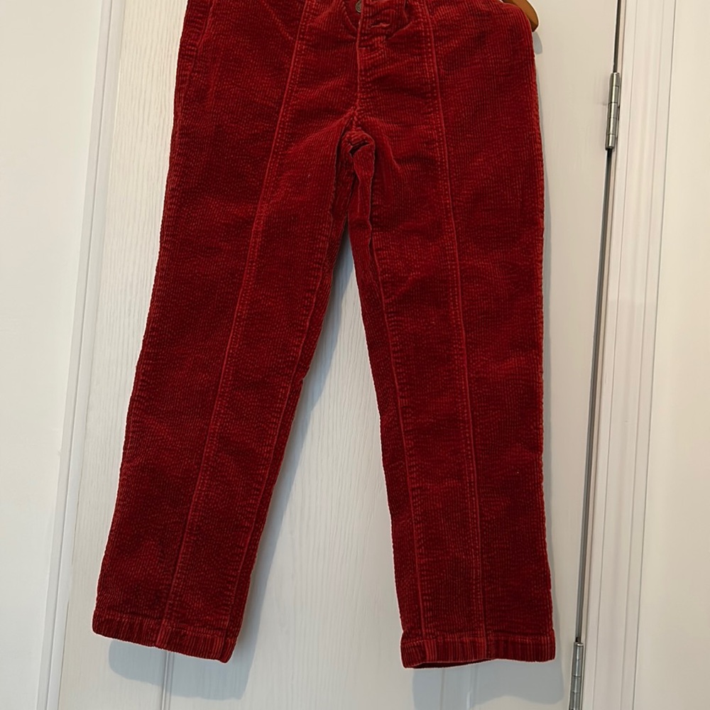 Red/orange cords ankle straight